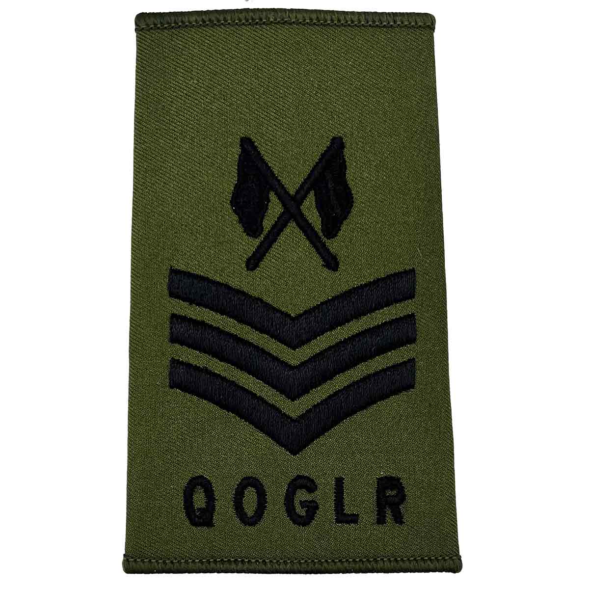 Queens Own Gurkha Logistics Regiment Olive Green Rank Slides (Pair) - Image 2
