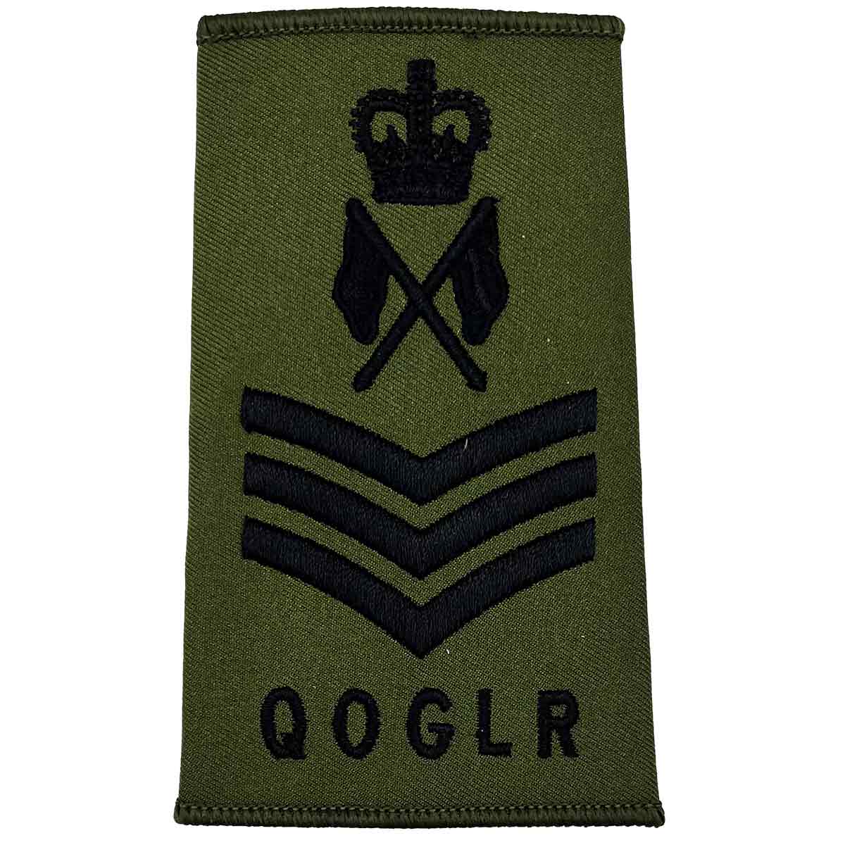 Queens Own Gurkha Logistics Regiment Olive Green Rank Slides (Pair) - Image 3