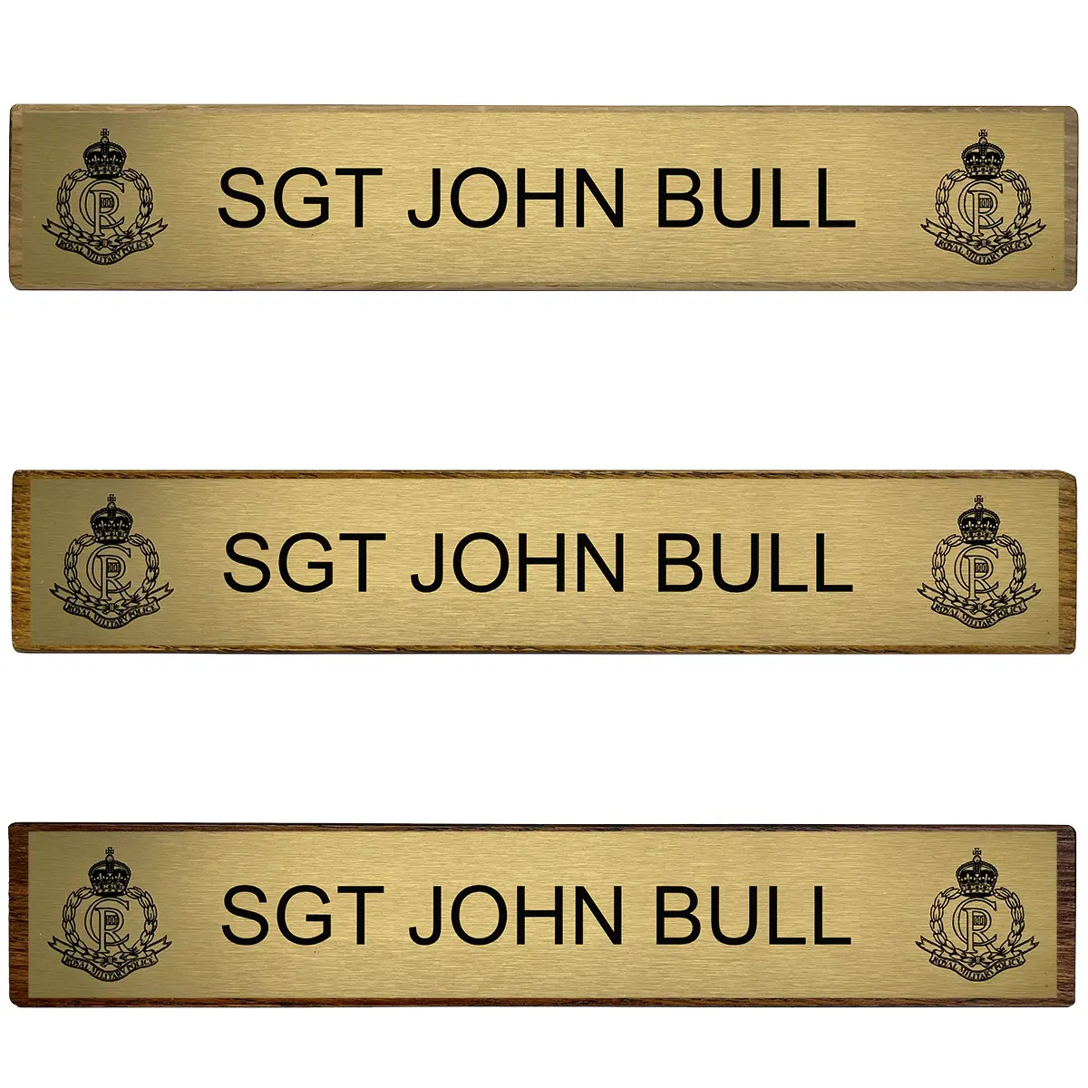 Regimental Desk Name Plate Wooden Block (Toblerone) - Image 3