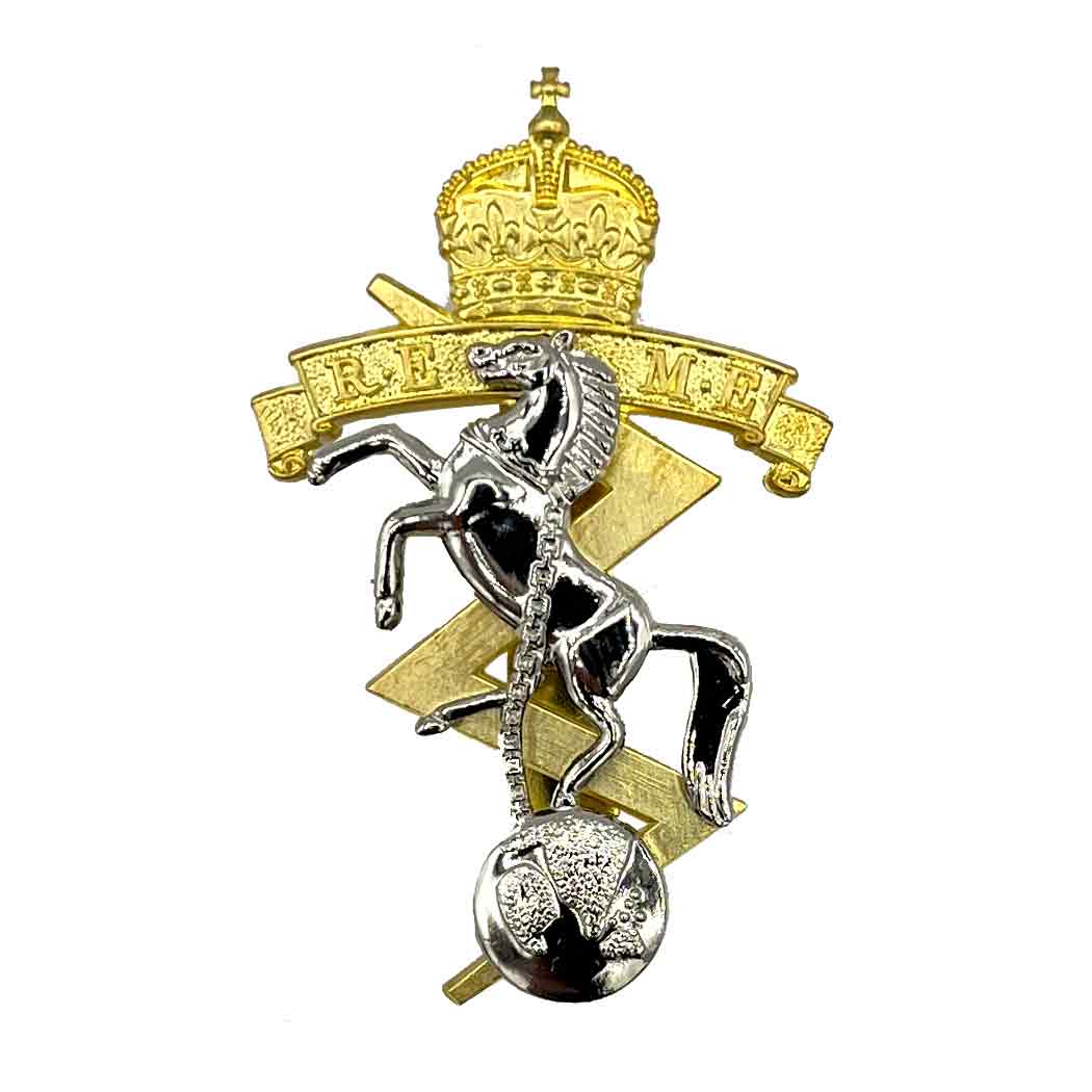 REME Cap Badge with Kings Tudor Crown