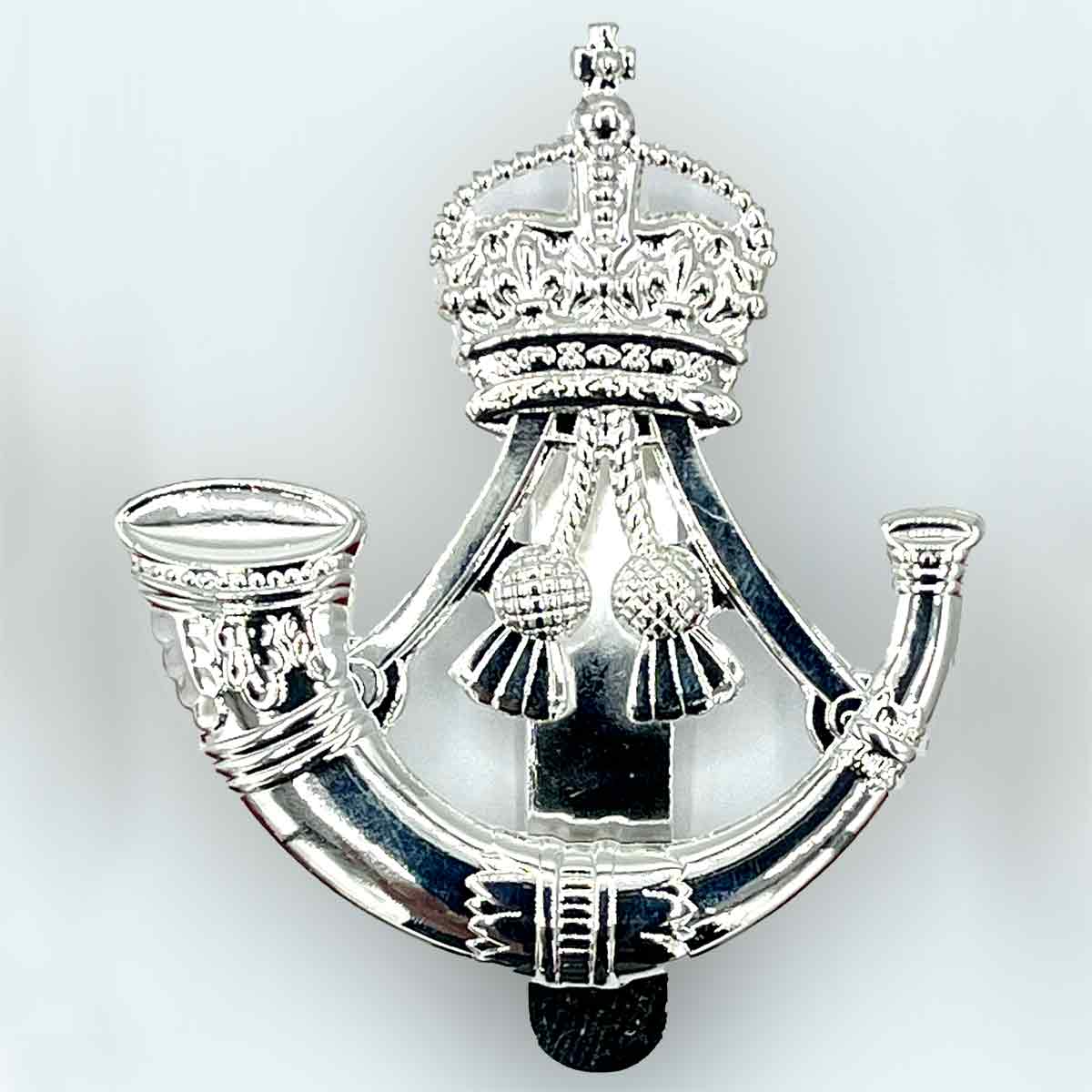 Rifles Regiment Cap Badge with Kings Tudor Crown