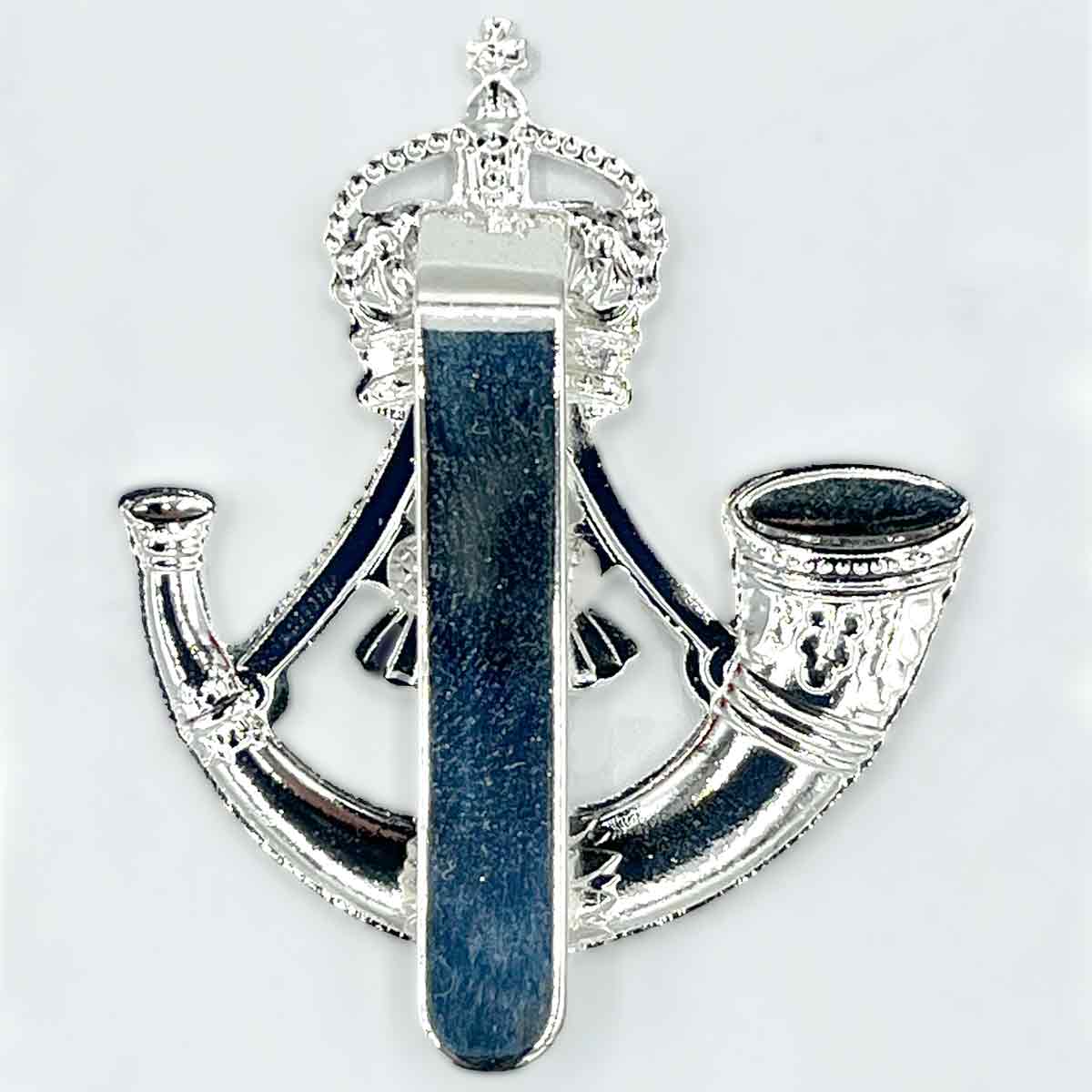 Rifles Regiment Cap Badge with Kings Tudor Crown - Image 2