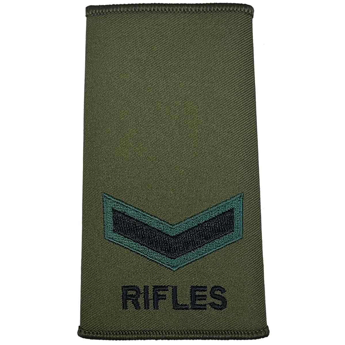 Rifles Regiment Olive Green Rank Slides (Pair) - Image 3