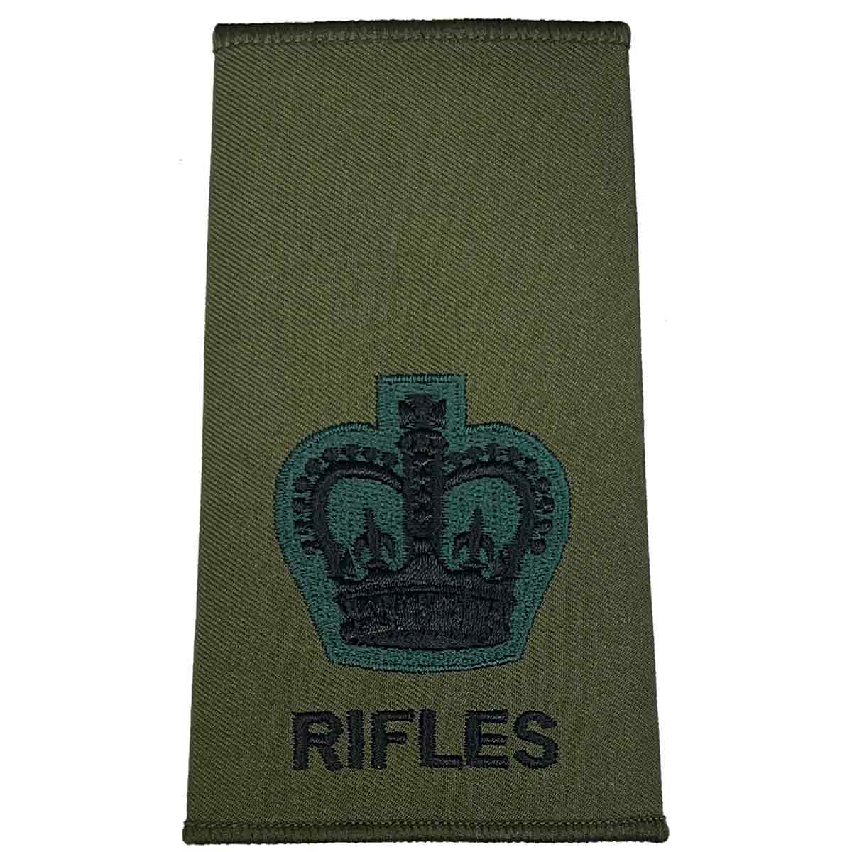 Rifles Regiment Olive Green Rank Slides (Pair) - Image 9
