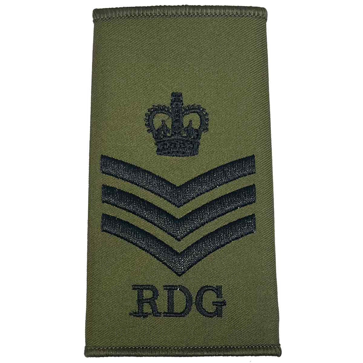 Royal Dragoon Guards Green Rank Slides (Pair) - Image 6