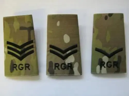 Royal Gurkha Rifles Multicam Rank Slides (Pair)