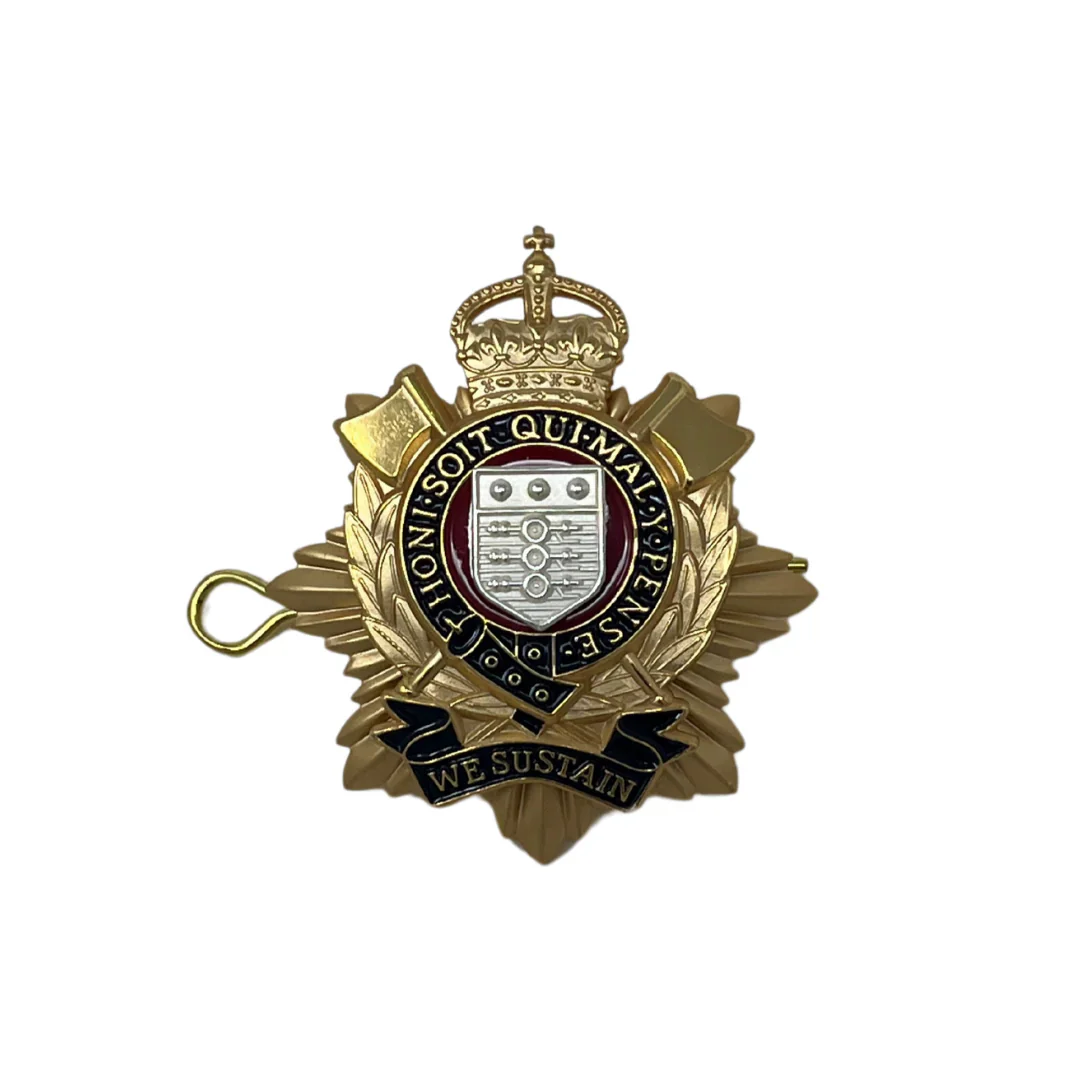 Royal Logistics Corps Officers Cap Badge with Kings Tudor Crown