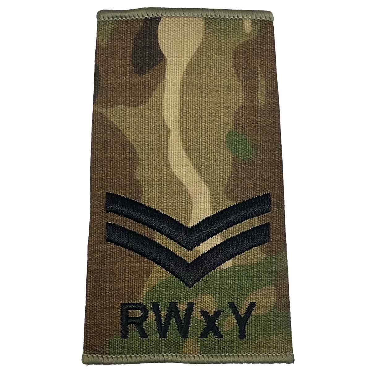 Royal Wessex Yeomanry RWxY Multicam Rank Slides (Pair) - Image 4