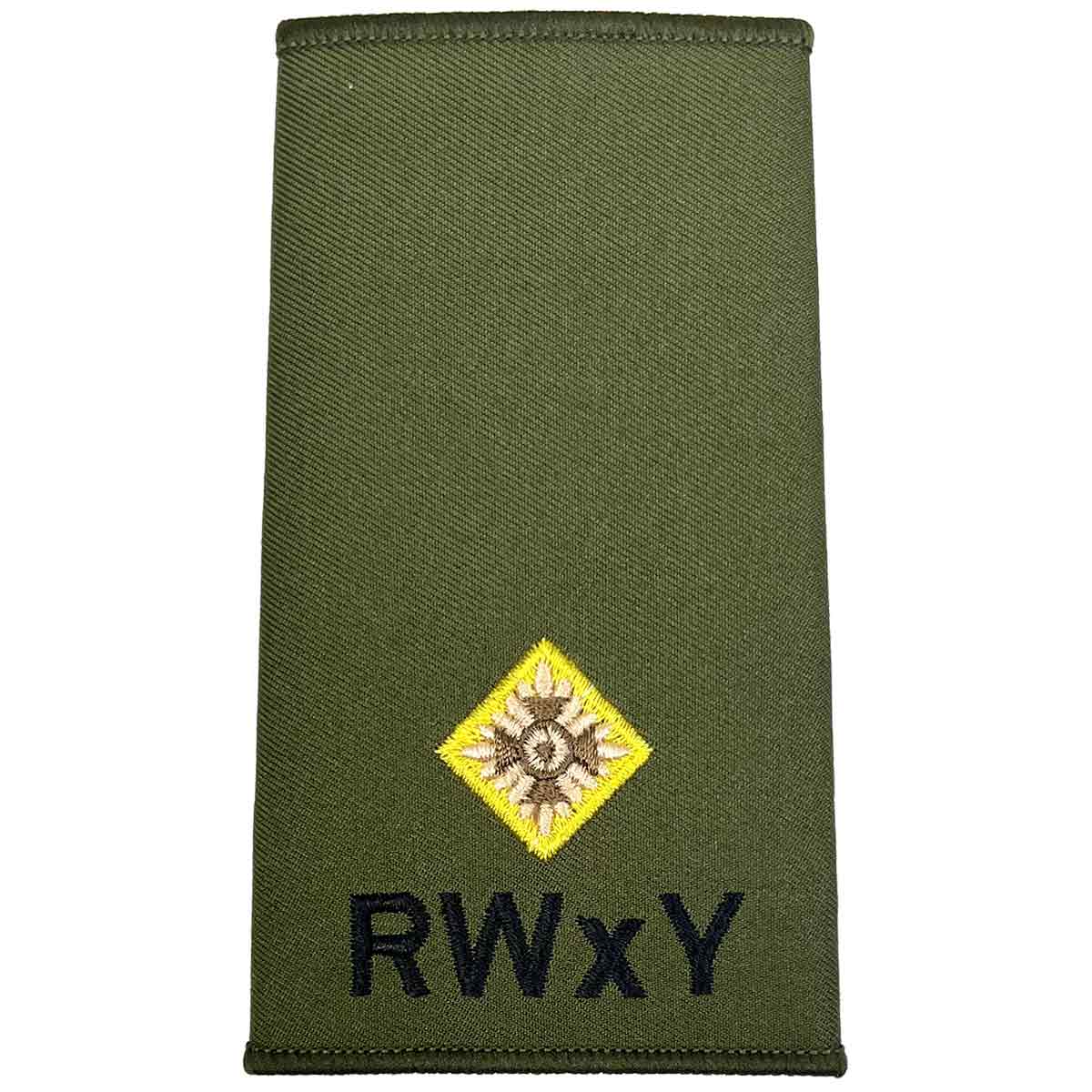 Royal Wessex Yeomanry (RWxY) Olive Green Rank Slides (Pair) - Image 3