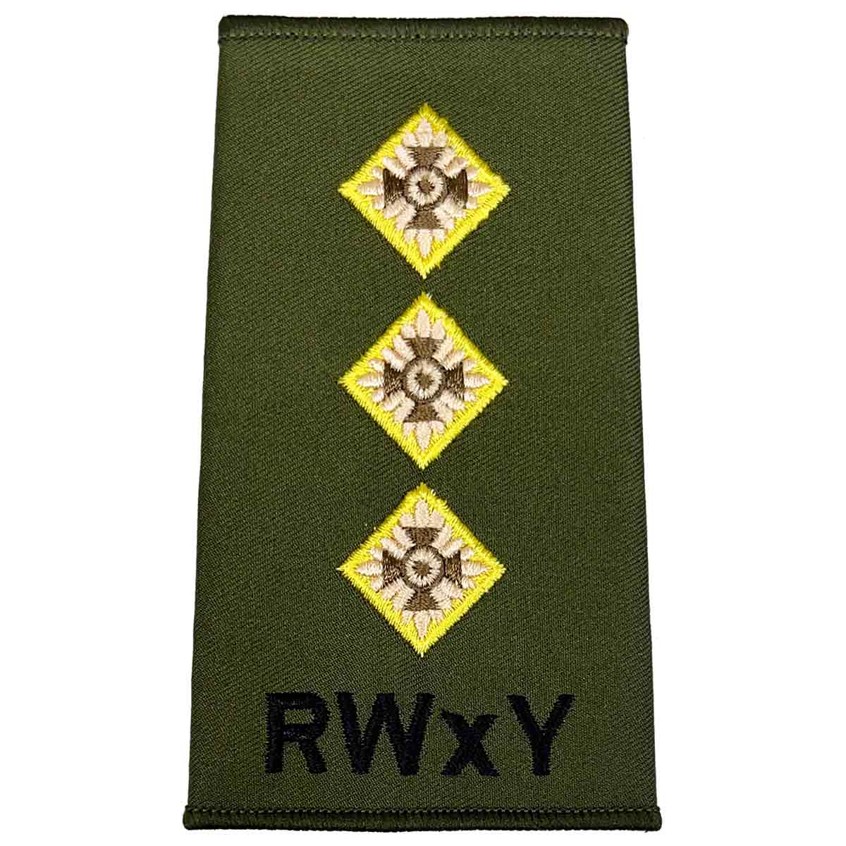 Royal Wessex Yeomanry (RWxY) Olive Green Rank Slides (Pair) - Image 5