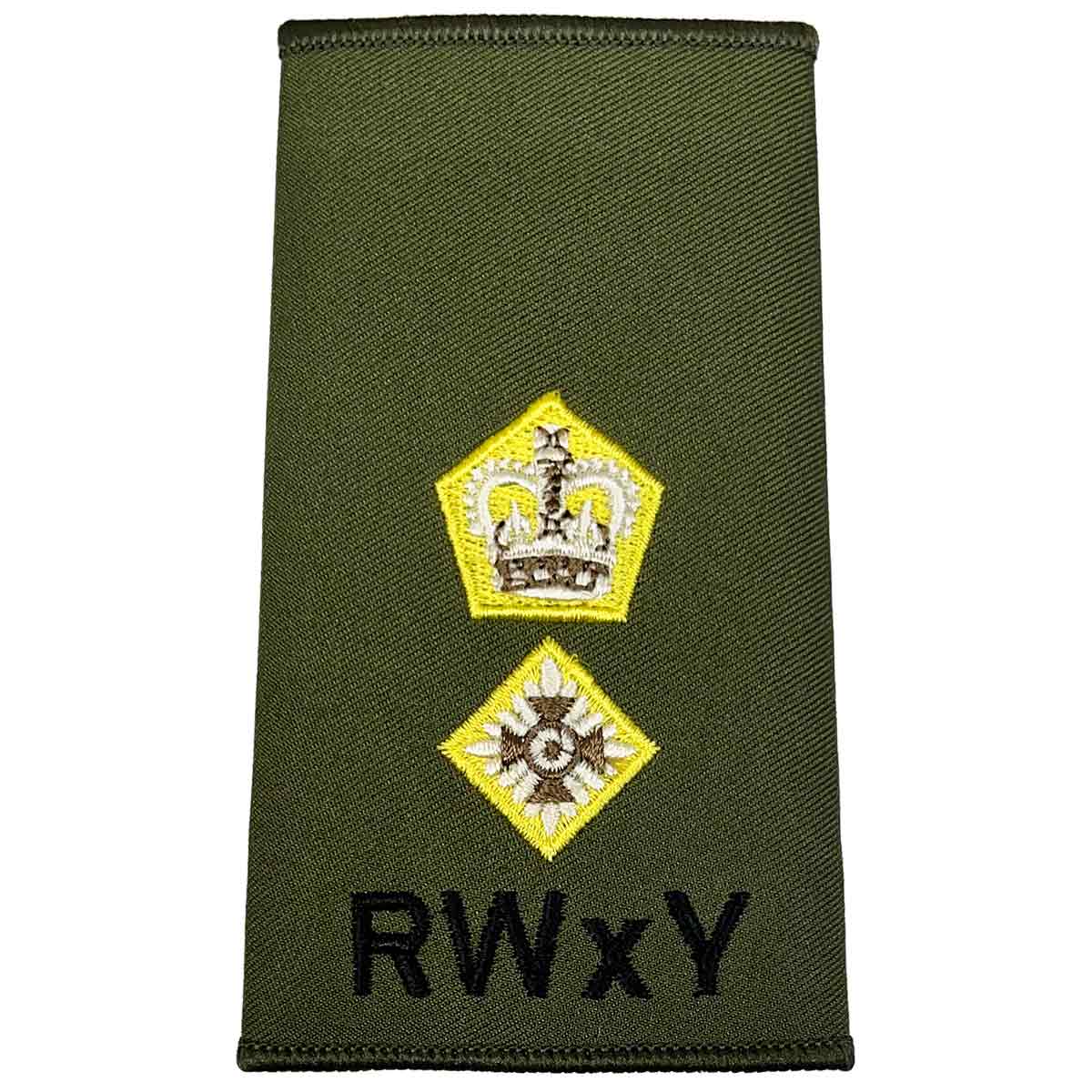 Royal Wessex Yeomanry (RWxY) Olive Green Rank Slides (Pair) - Image 6