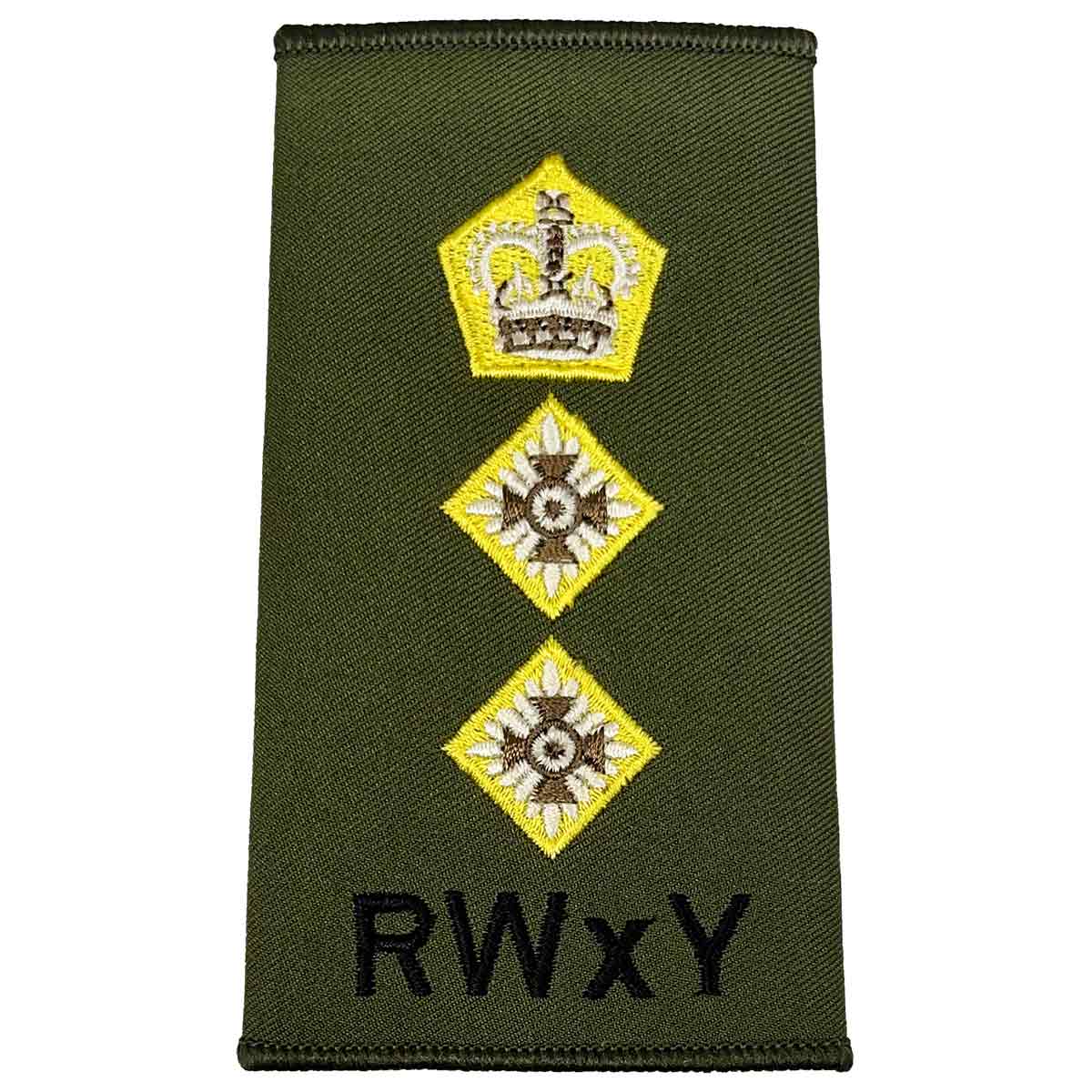 Royal Wessex Yeomanry (RWxY) Olive Green Rank Slides (Pair) - Image 7