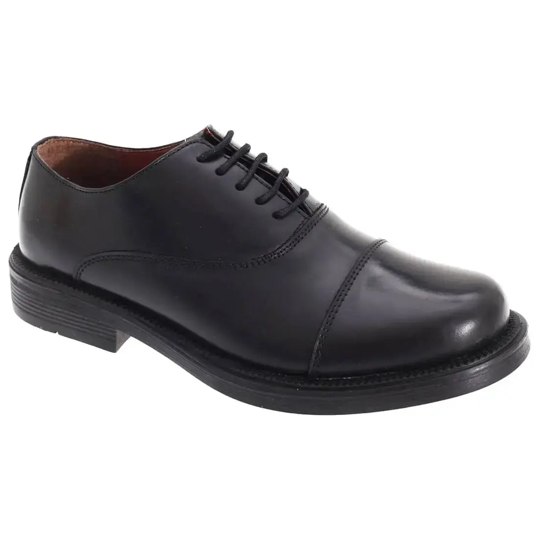 Scimitar Mens Capped Oxford Cadet Parade Black Shoe - Image 2