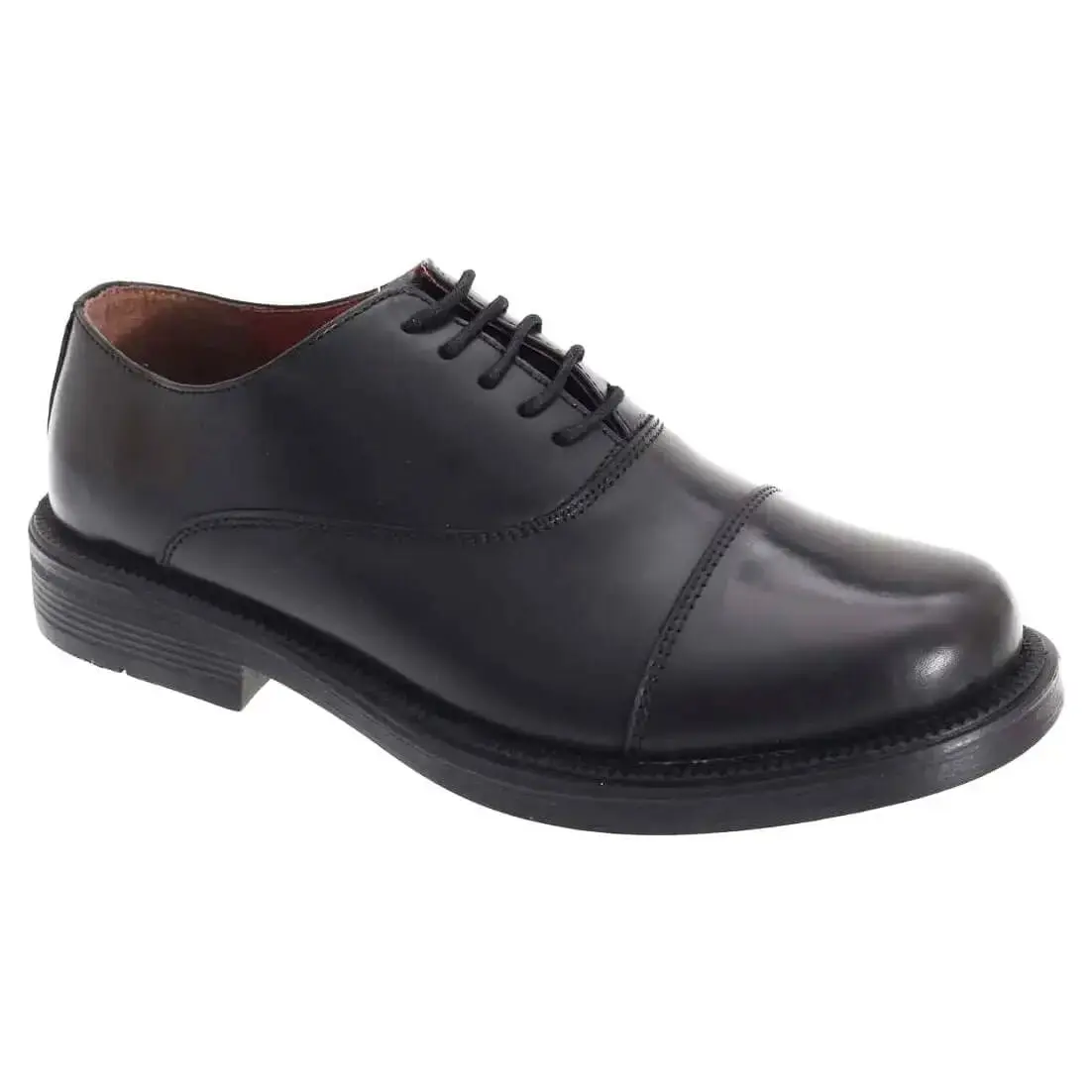 Scimitar Mens Capped Oxford Cadet Parade Black Shoe - Image 3