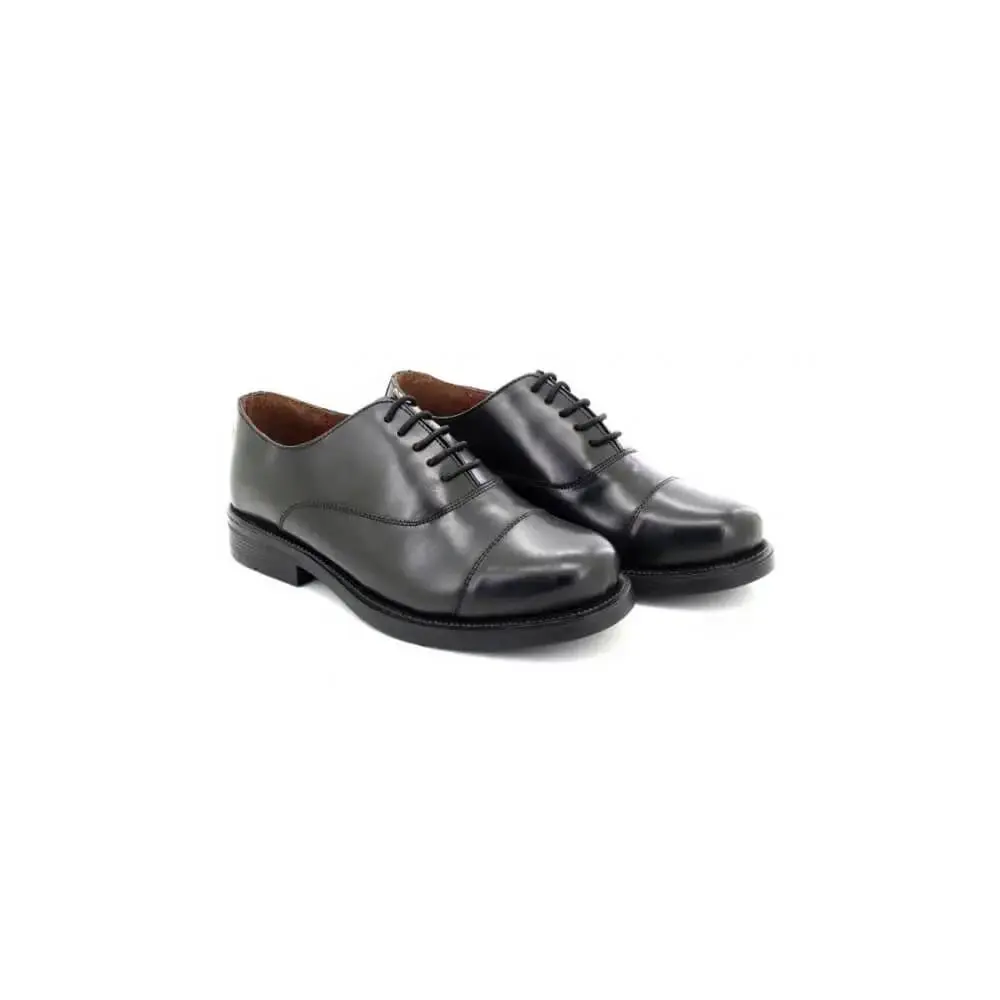 Scimitar Mens Capped Oxford Cadet Parade Black Shoe - Image 5