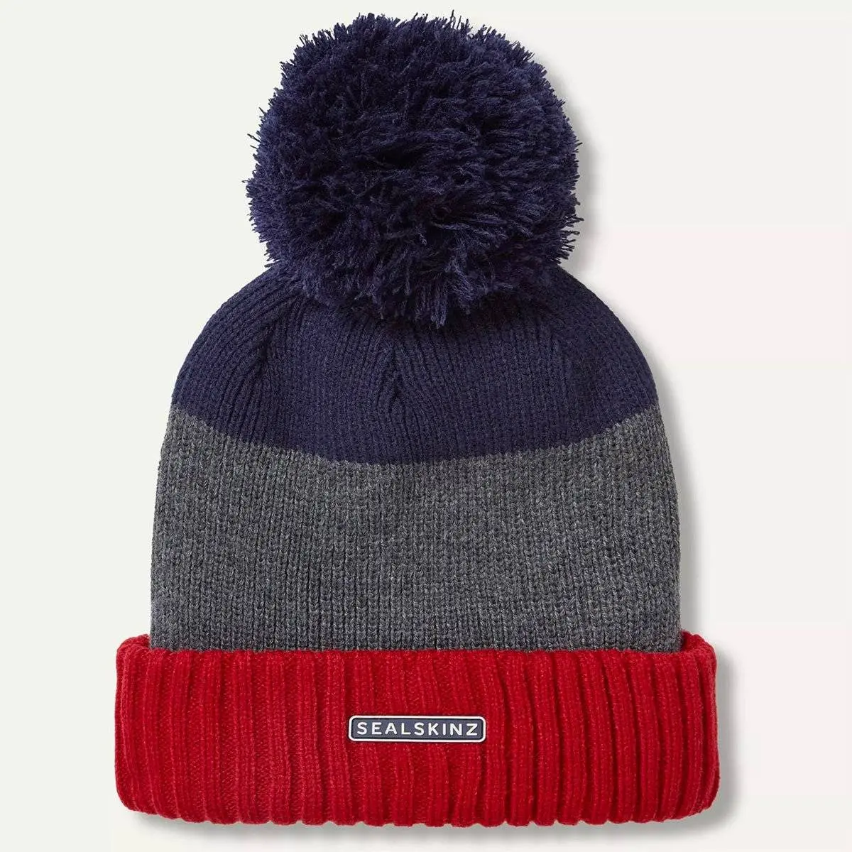 Sealskinz Flitcham Waterproof Fleece Lined Striped Bobble Hat