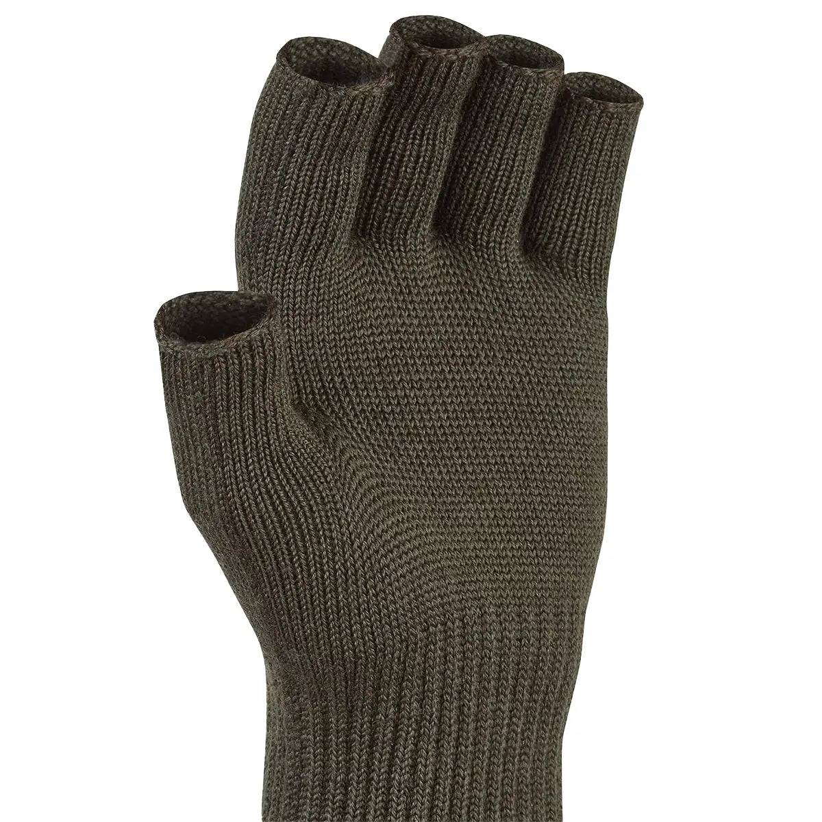SealSkinz Thornham Merino Fingerless Gloves Olive - Image 3