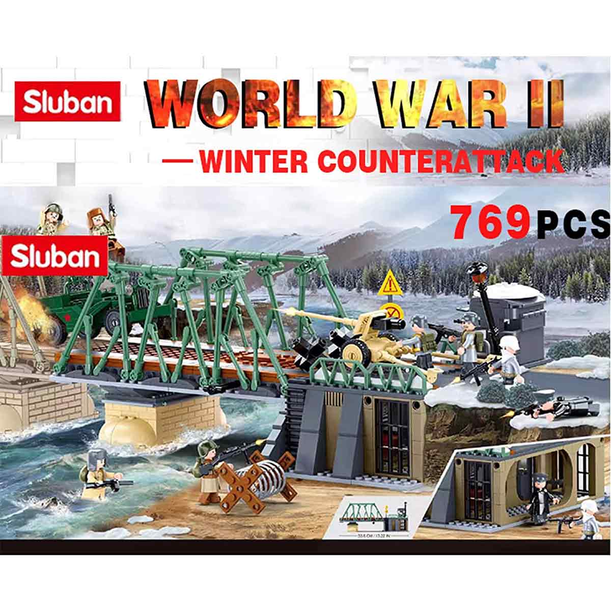 Sluban 1944 Winter Battle of Budapest Battle Building Set M38-B0981 - Image 2