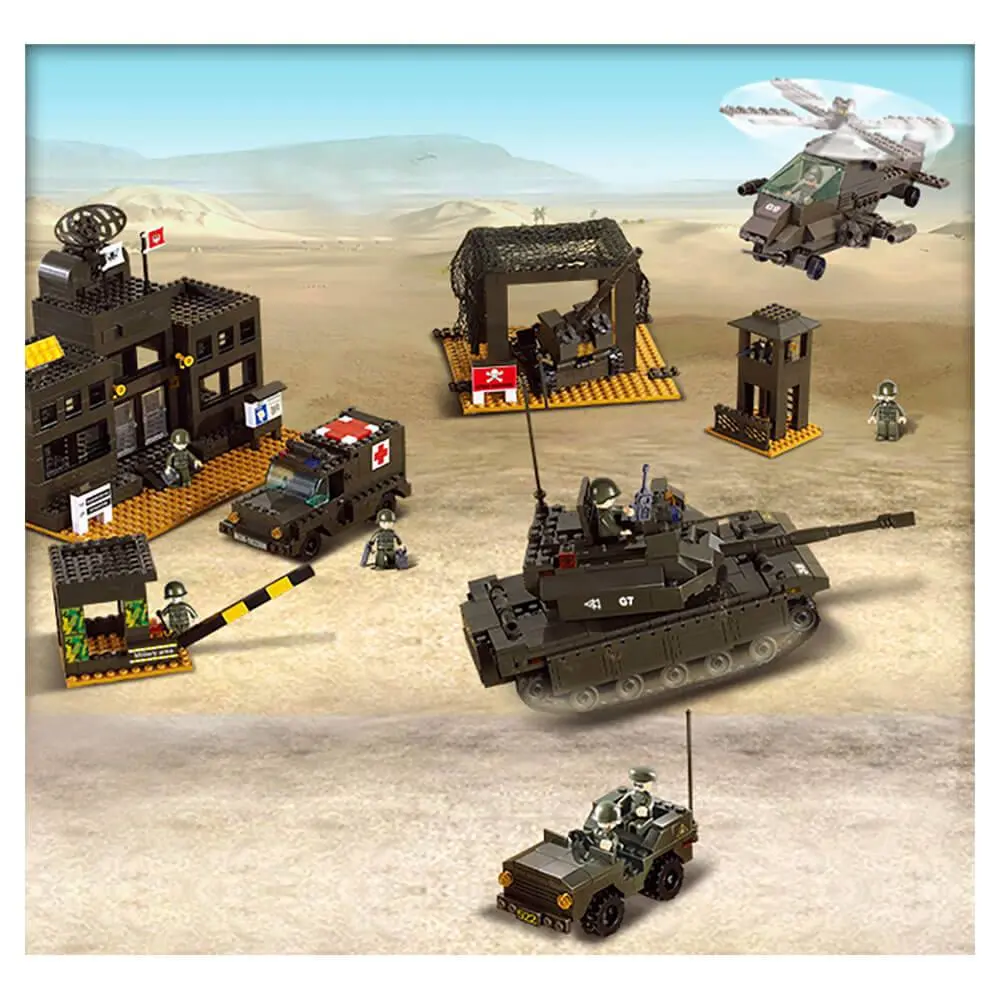 Sluban Army Headquarters Set M38-B7100 - Image 3
