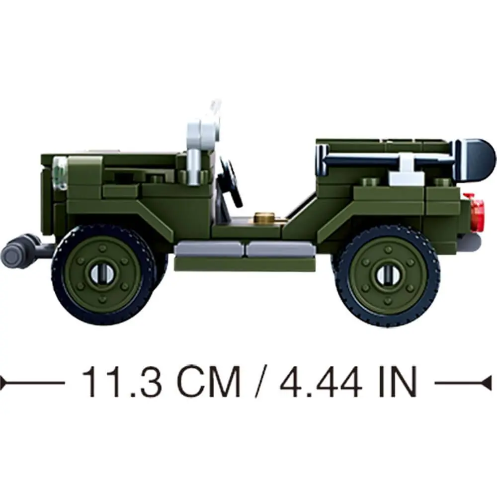 Sluban Army WWII Allied Light Truck M38-B0682 - Image 4