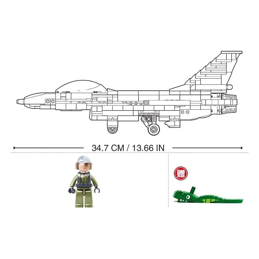 Sluban F16 Falcon Fighter Aircraft Plane Set M38-B0891 - Image 4