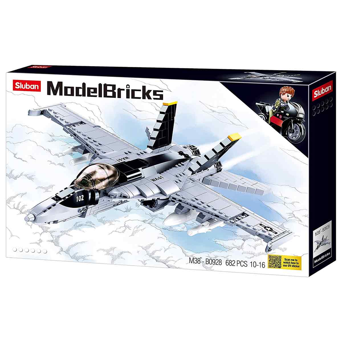 Sluban F18 Super Bumblebee Fighter Place Set M38-B0928 - Image 4