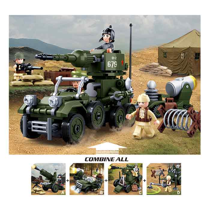 Sluban WWII Allied Off-Road Jeep Set M38-B0678B - Image 4