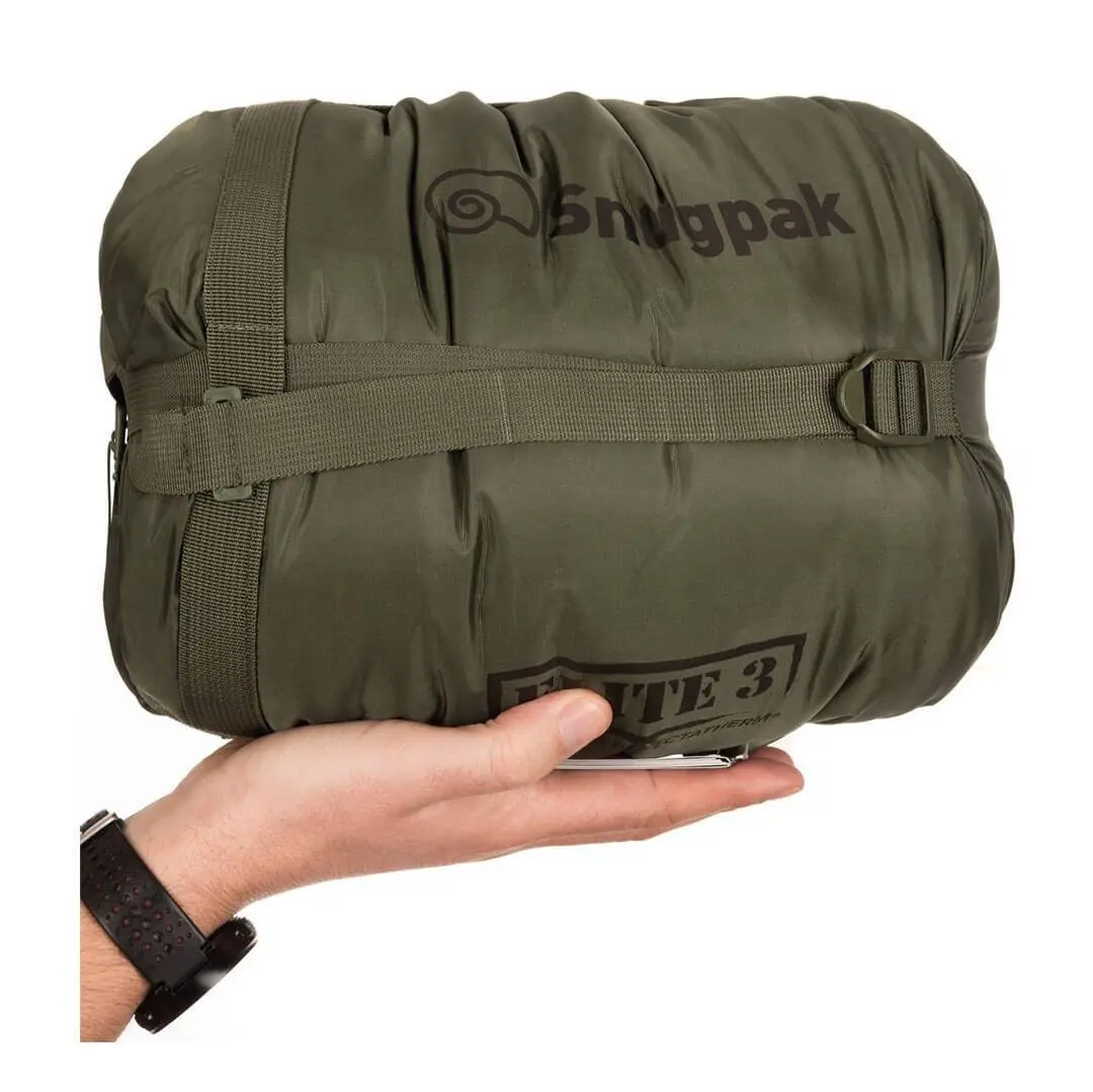 Snugpak Softie Elite 3 Sleeping Bag Olive Green - Image 4