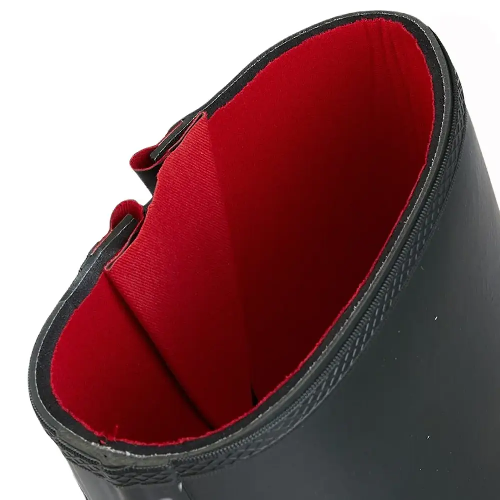 Woodland Neoprene Gusset Wellington Dark Olive Green - Image 4