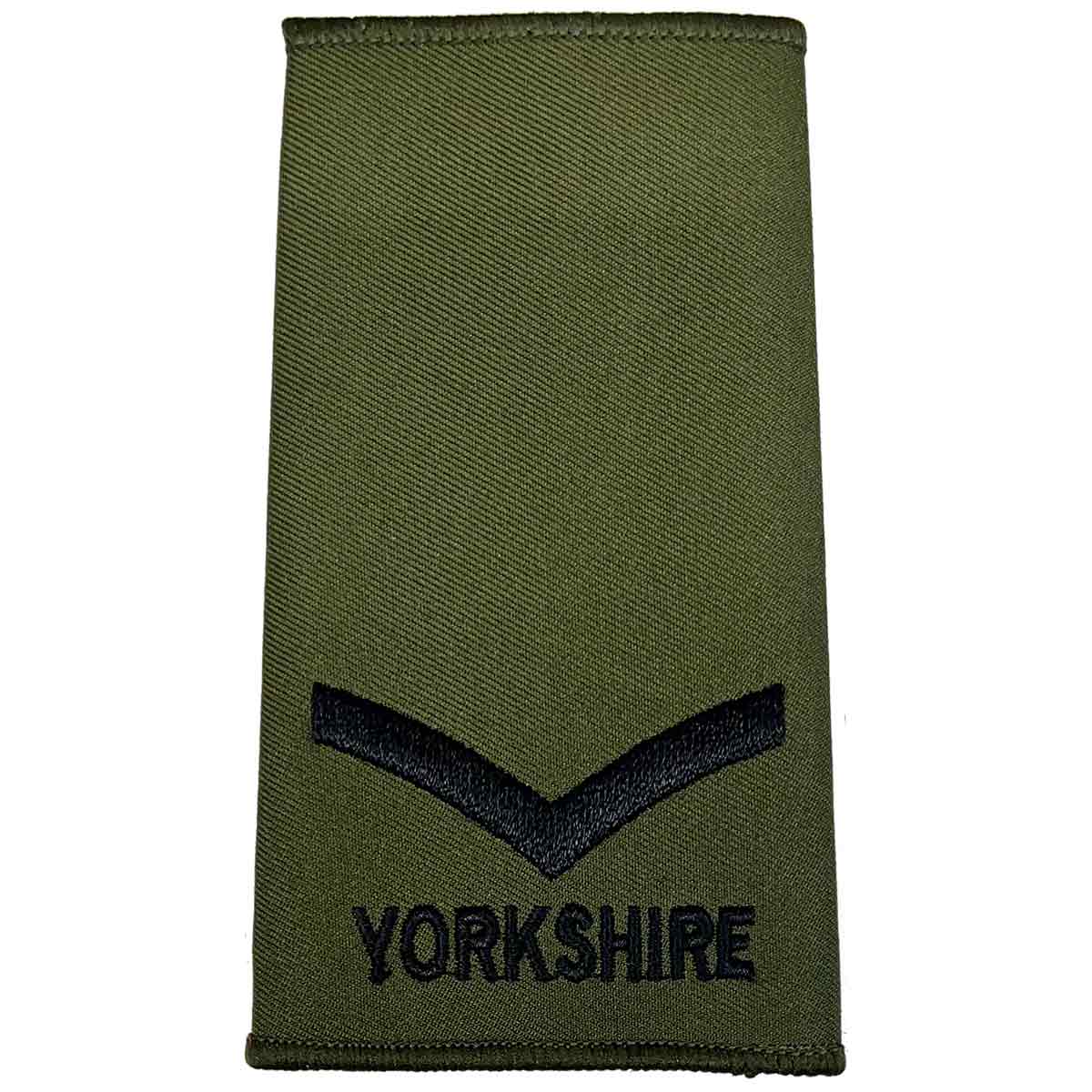 Yorkshire Regiment Olive Green Rank Slides (Pair) - Image 3