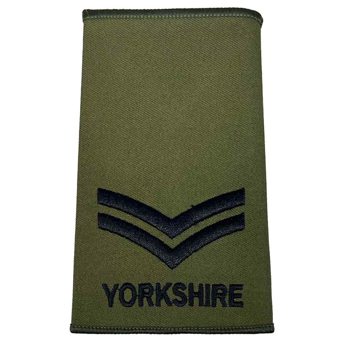 Yorkshire Regiment Olive Green Rank Slides (Pair) - Image 4