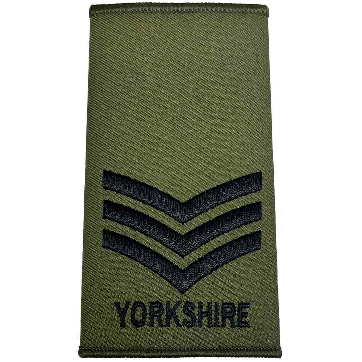 Yorkshire Regiment Olive Green Rank Slides (Pair) - Image 5
