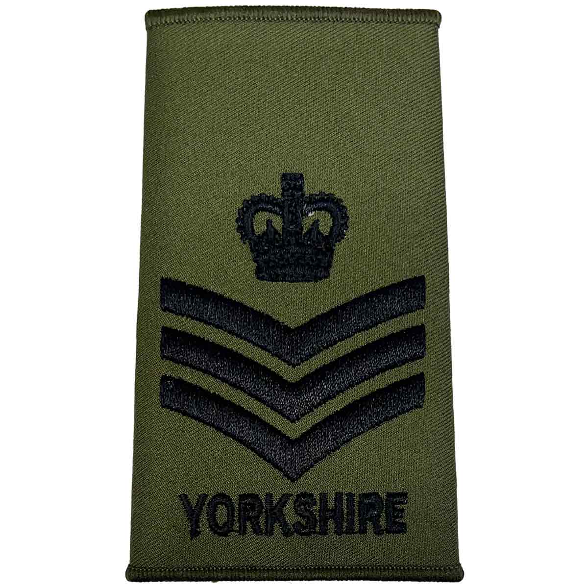 Yorkshire Regiment Olive Green Rank Slides (Pair) - Image 6