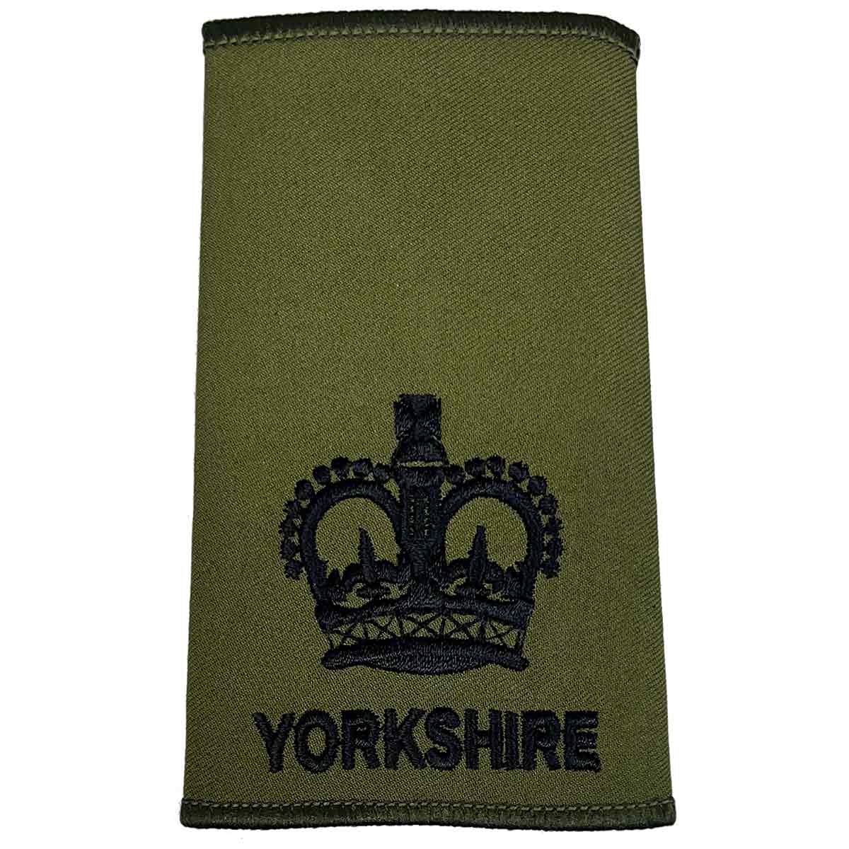 Yorkshire Regiment Olive Green Rank Slides (Pair) - Image 9